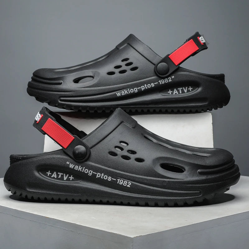 Fashion Men's Beach Sandals Outdoor Clogs Comfortable Indoor Slippers Men Casual Shoes Home Garden Shoes Mens Beach Slippers