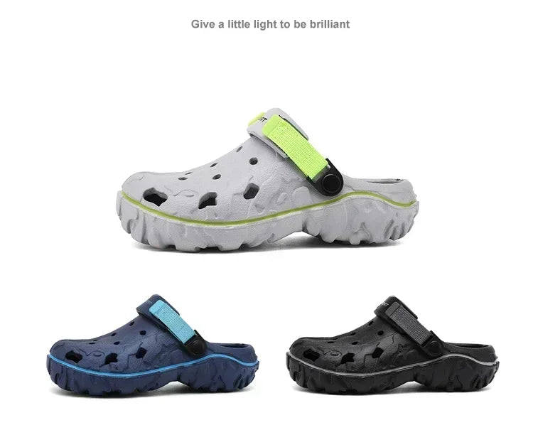 Big Size 47 Summer Men Slippers Fashion Outdoor Garden Clogs Men Hole Shoes Casual Shoes Water Shoes Comfort Home Soft Slippers