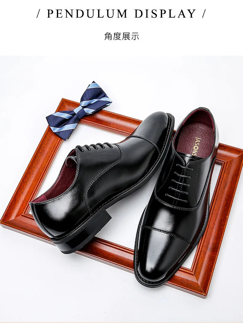 Man Genuine Leather Shoes Rubber Sole Man Business Office Male Dress Leather Wedding Party Shoes Plus 48 Men Italian Shoe