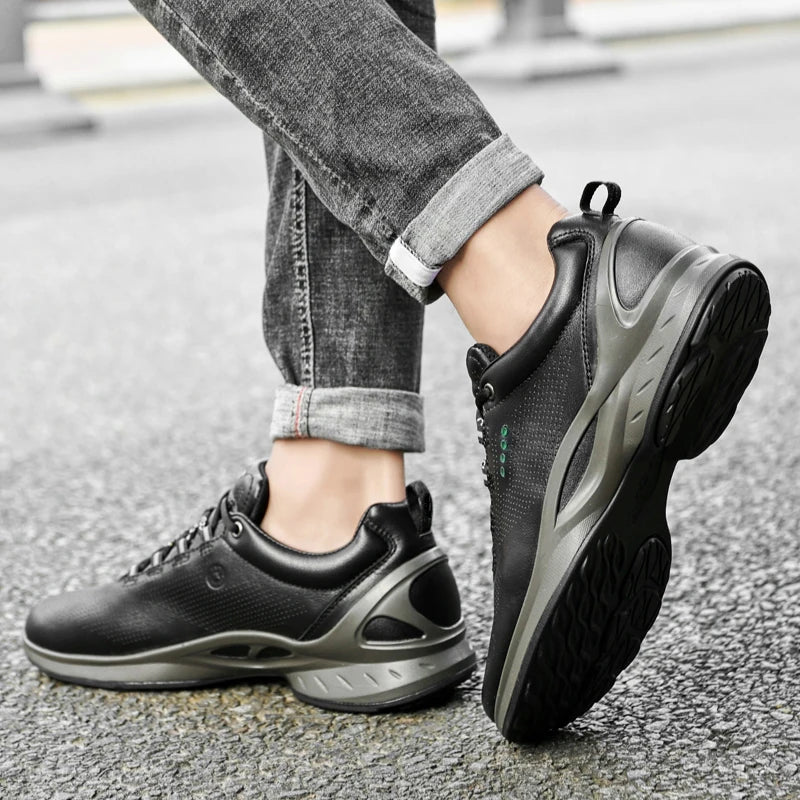 Fashion Men Shoes Men Genuine Leather Shoes Casual Lace-up Shoes Breathable Fashion Sneakers 2022 New
