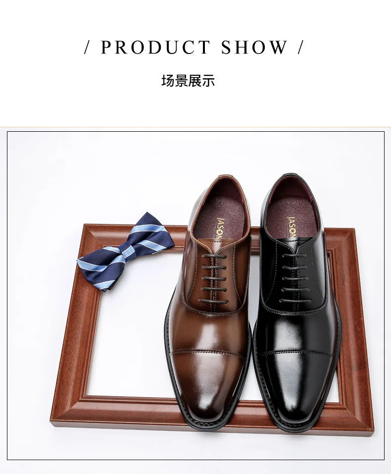 Man Genuine Leather Shoes Rubber Sole Man Business Office Male Dress Leather Wedding Party Shoes Plus 48 Men Italian Shoe