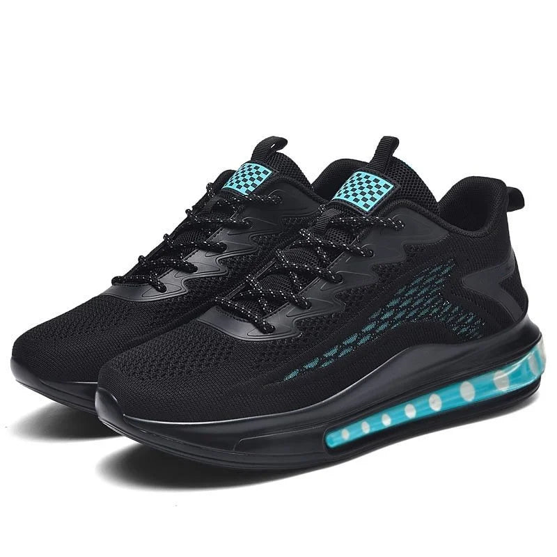Spring and Autumn New Men's Casual Air Cushion Running Shoes Lightweight Mesh Casual Shoes Anti-Slip Shock Absorbing Sports Shoe