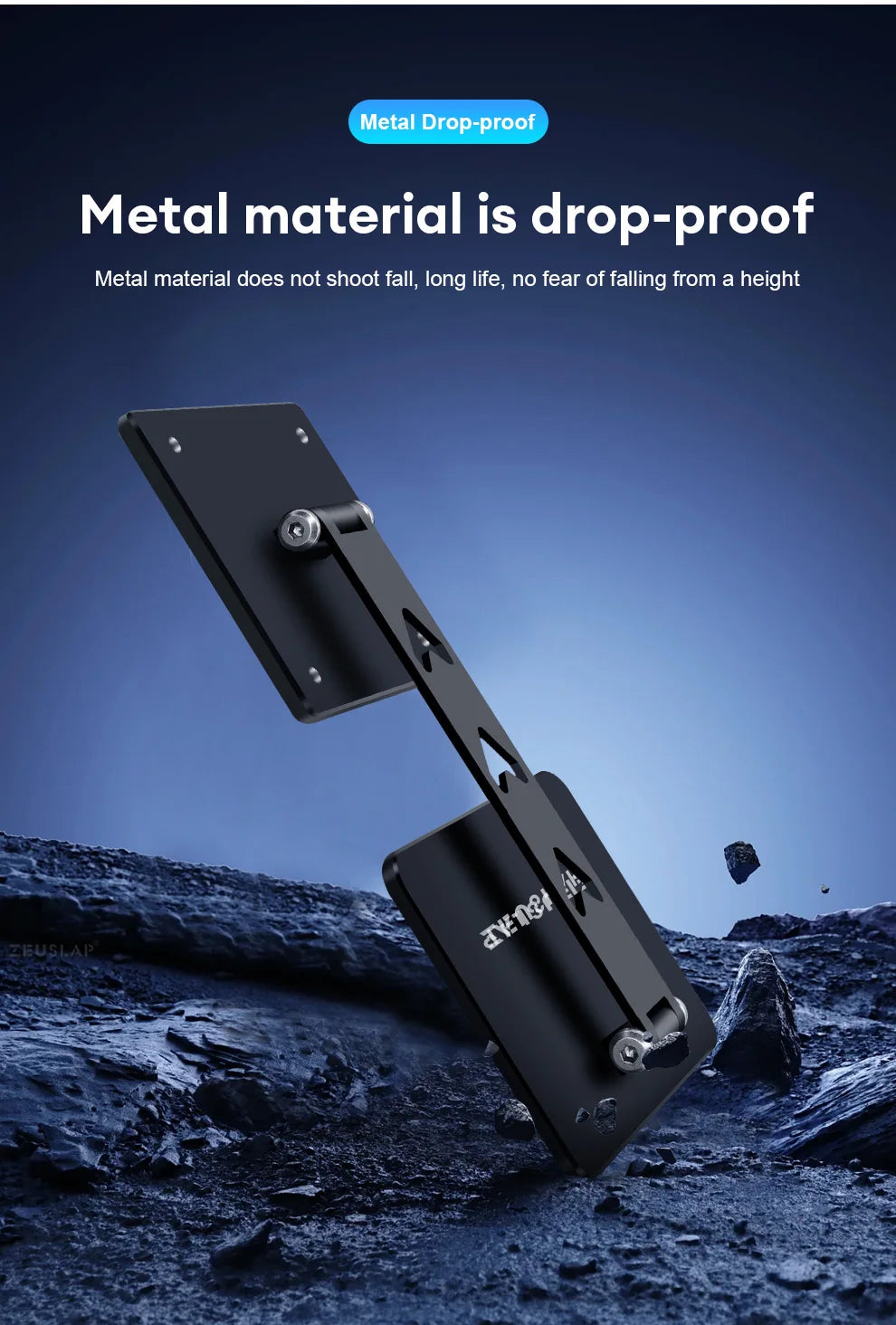 ZEUSLAP Rotating Portable Monitor Desk Metal Stand Holder For VESA Mount monitor