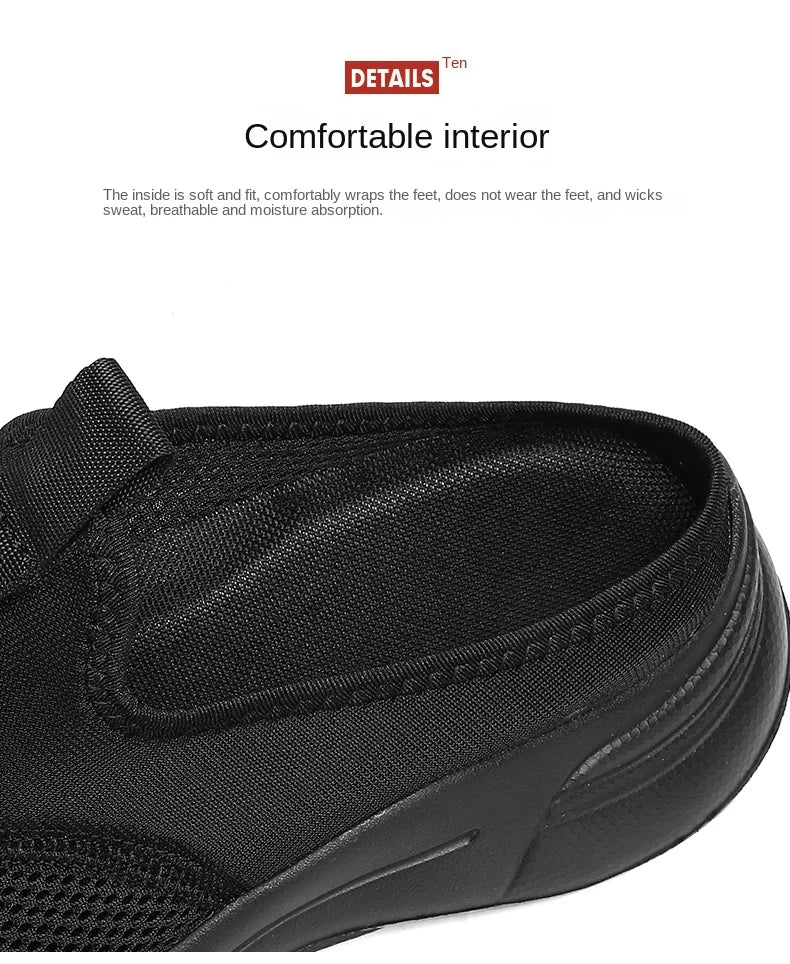 Summer Sport Casual Shoes For Men Breathable Slip On Loafers Men Sneakers Lightweight Barefoot Slippers Plus Size 39-48