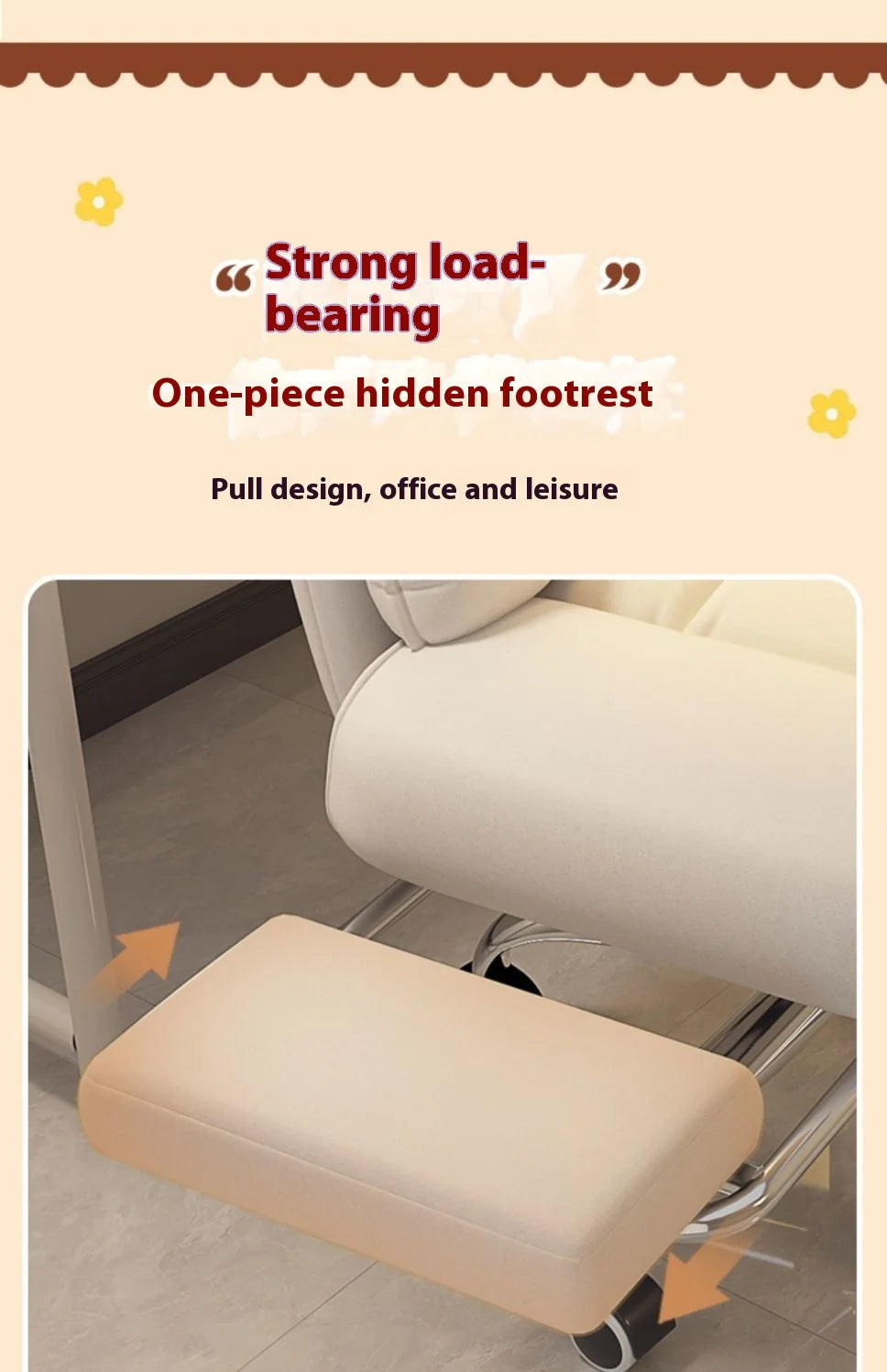 Computer Chair Comfortable Ergonomic Office Chair Lumbar Support Esports Chair 4D Adjustable Armrest Headrest Leisure Recliner