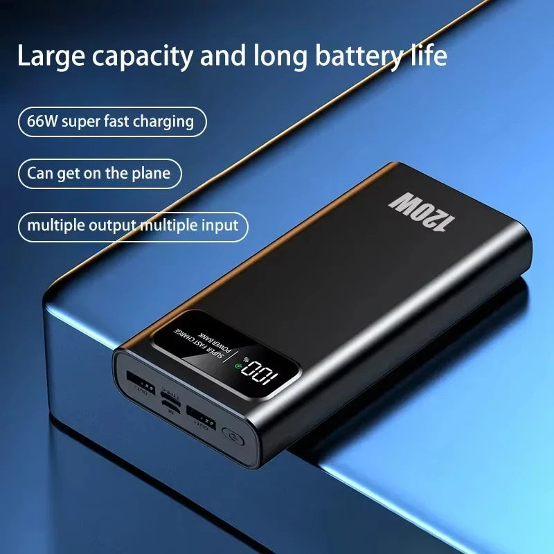 Xiaomi 200000mAh Power Bank 120W Fast Charging Portable Mobile Power Ultralarge Capacity Digital Display External Battery