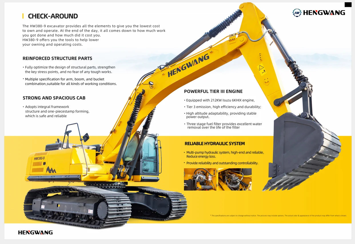 37 ton Large Crawler Excavator  Heavy Hydraulic Digger Construction Machinery Equipment China Factory Customized