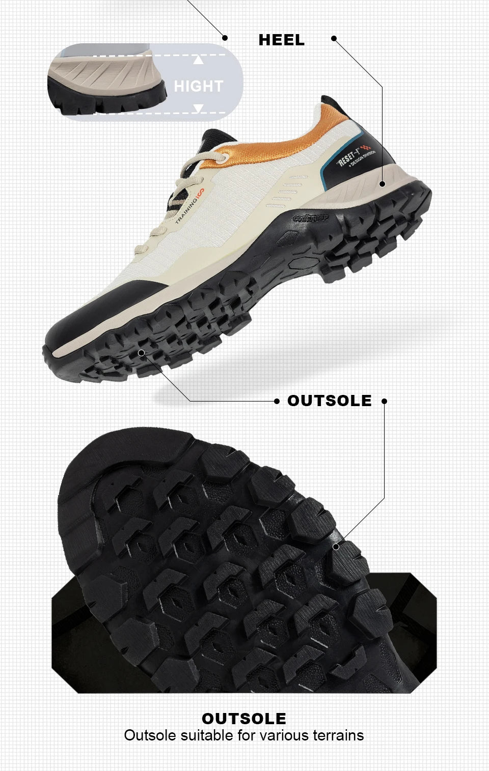 Baasploa Men Hiking Shoes Leather Waterproof Outdoor Sneakers Professional Men Comfort Casual Sneakers Male Antiskid Outdoor