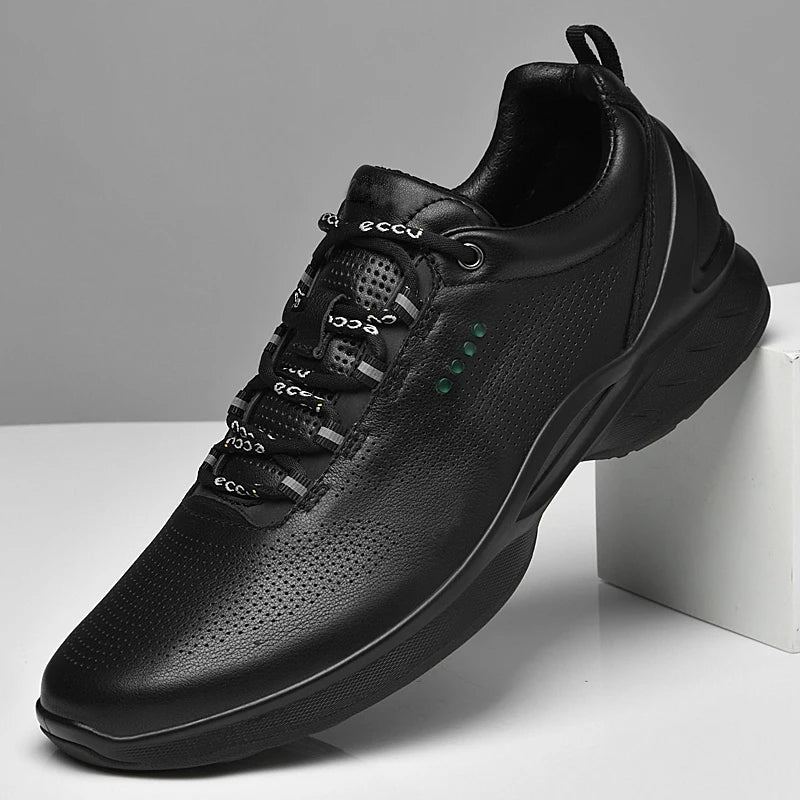 Fashion Men Shoes Men Genuine Leather Shoes Casual Lace-up Shoes Breathable Fashion Sneakers 2022 New