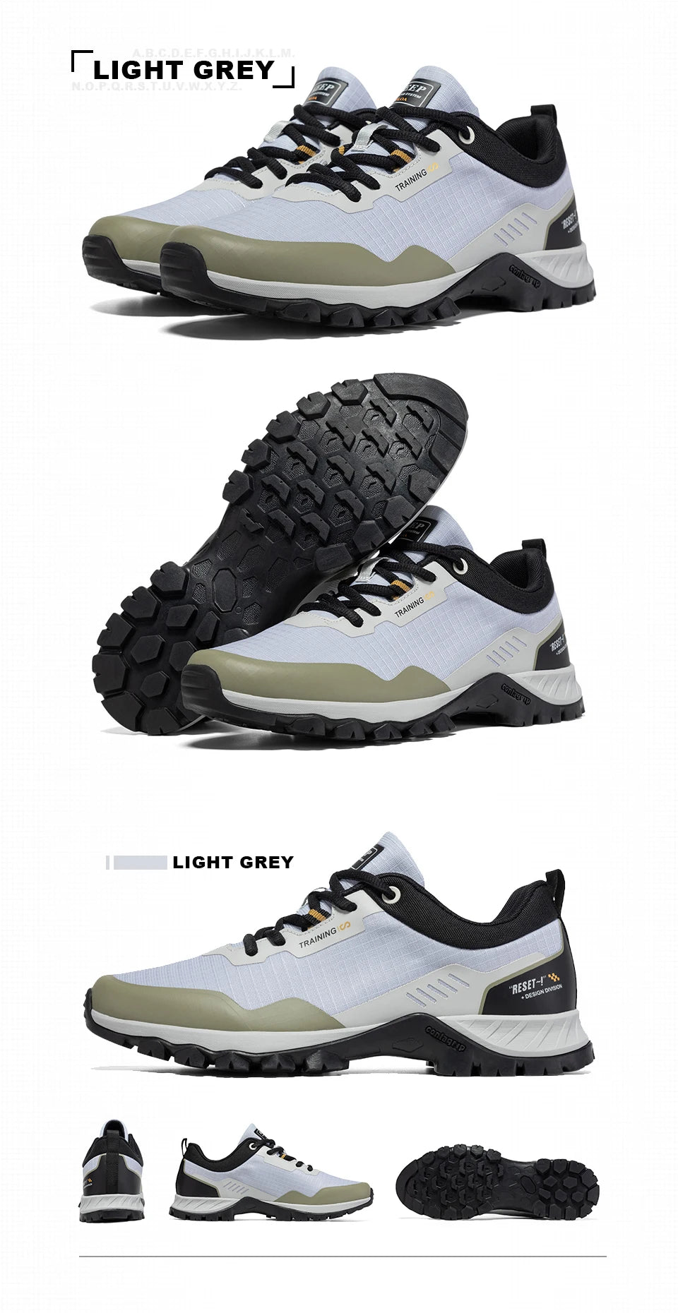Baasploa Men Hiking Shoes Leather Waterproof Outdoor Sneakers Professional Men Comfort Casual Sneakers Male Antiskid Outdoor