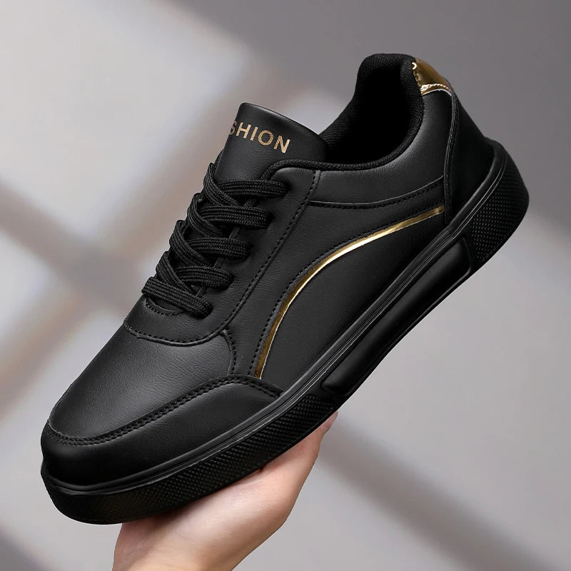 Sneakers Man Flat High-quality Casual Sports Leather Comfortable Walking Shoes Luxury Design Leopard Print Skate Shoes for Men