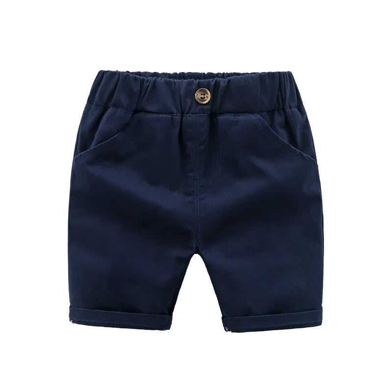 Children Fashion Shorts Spring Kids Handsome Cotton Shorts Boys Comfortable Casual Solid Color Middle Pants
