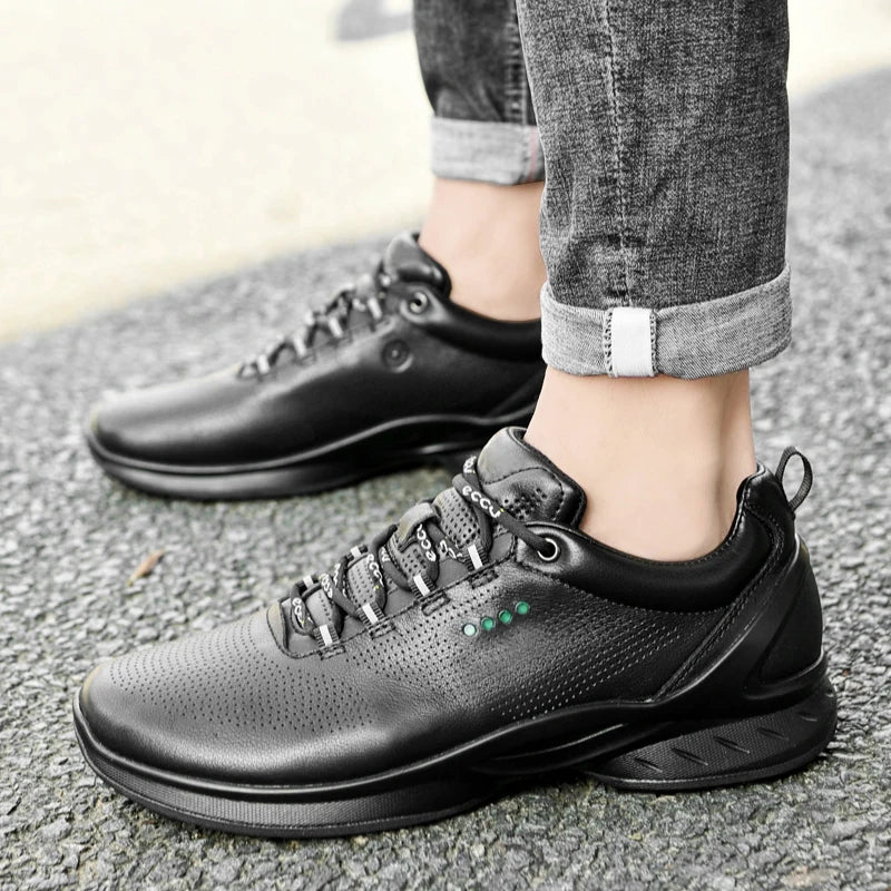 Fashion Men Shoes Men Genuine Leather Shoes Casual Lace-up Shoes Breathable Fashion Sneakers 2022 New