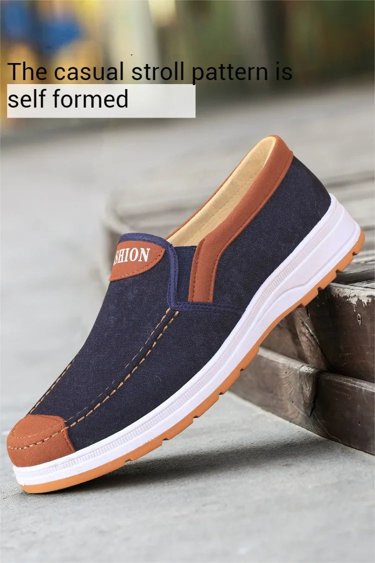 Men's casual board shoes, old Beijing cloth shoes, breathable, comfortable, and non slip canvas shoes, men's work shoes