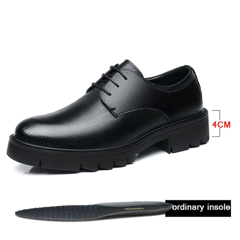 High Quality Elevator 4/7/9 Cm Men Dress Shoes Men Formal Shoes Height Increase Business Men Oxfords Footwear Suit Shoes Taller