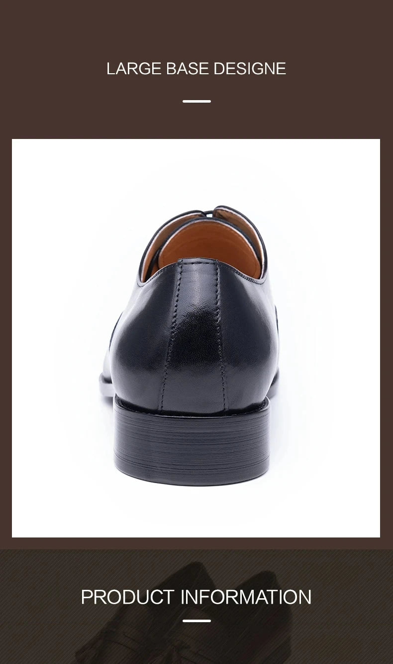 Elegant Men Leather Dress Shoe Sapato Social Masculino Party Office Suit Matches Comfortable Handcrafted Business Man's Footwear