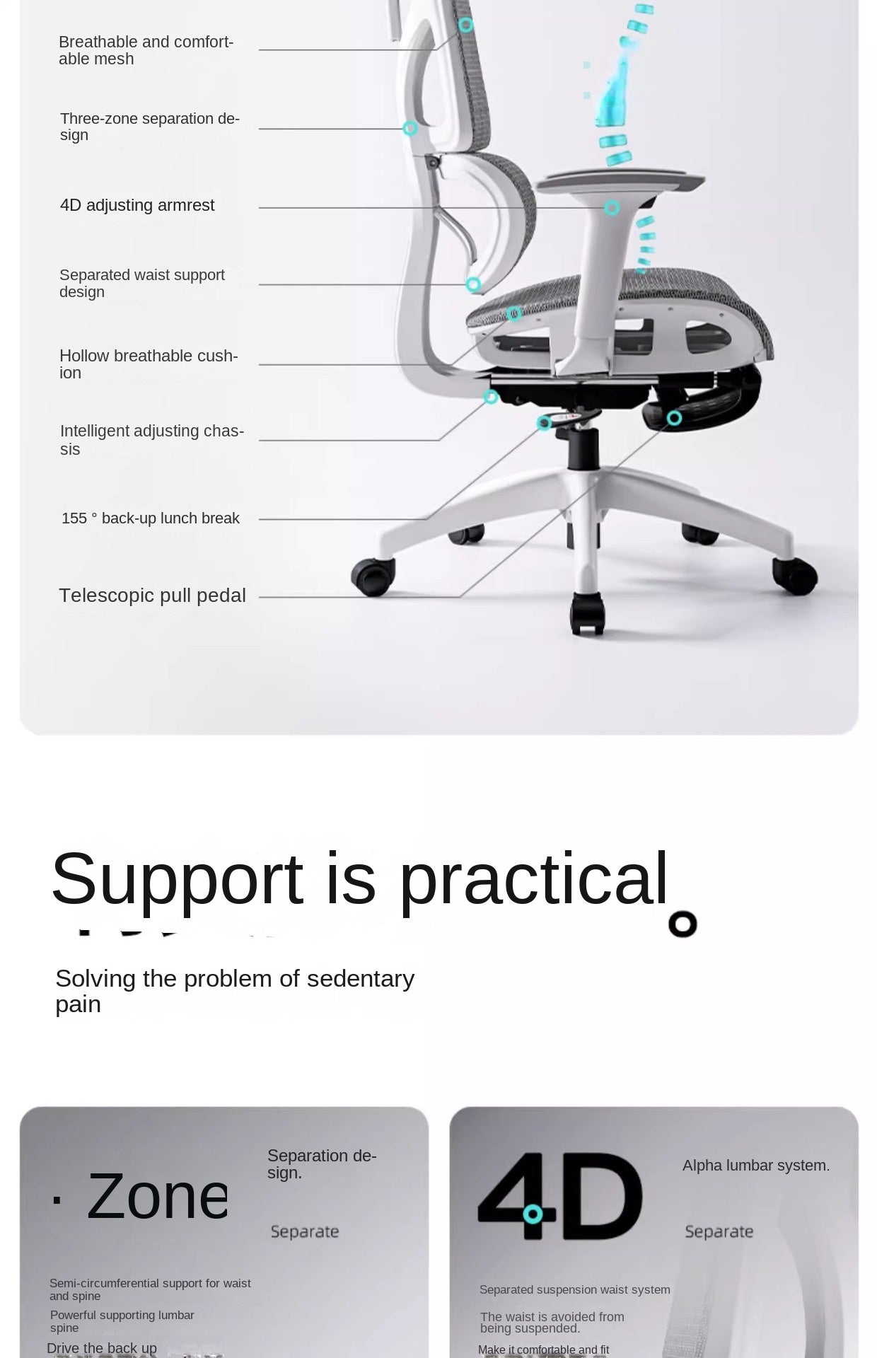 UVR High-quality Computer Chair Sedentary Comfort Gaming Chair Home Ergonomic Backrest Chair Adjustable Boss Chair Office Chair