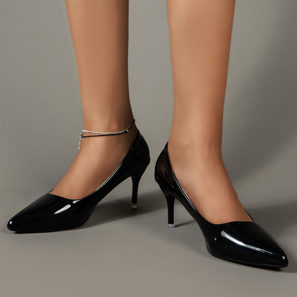Elegant Pointed Toe Lightweight Solid Color Stiletto Heels - Women's Dress Pumps for Work