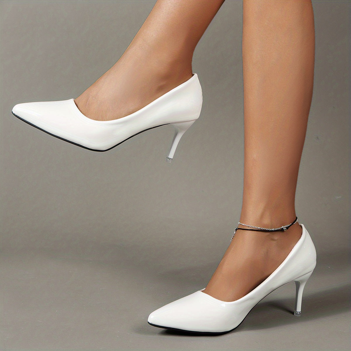 Elegant Pointed Toe Lightweight Solid Color Stiletto Heels - Women's Dress Pumps for Work