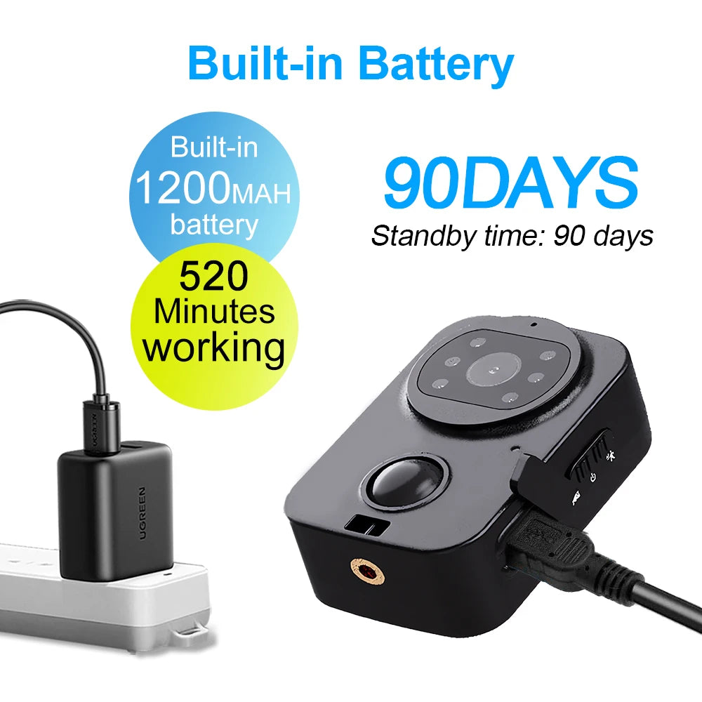 PD01 Waterproof Mini Camera Motorcycle and Bike Recorder Sport DV NO-APP Pocket PIR Small Police Security Wearable Body Worn Cam