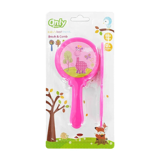 [GDL] Blister pack of soft bristle comb and brush for babies, assorted colors / only baby / 12634