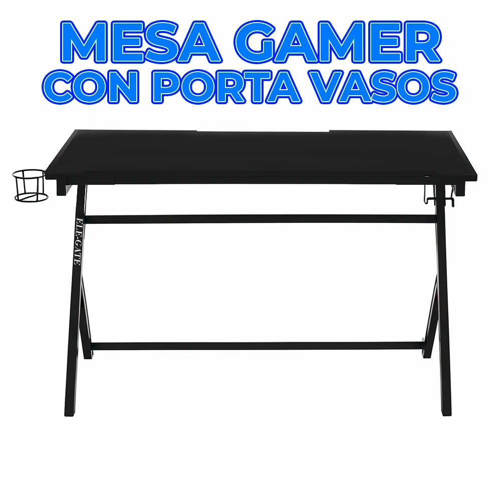 High Quality Ergonomic Gamer Desk Wooden and Metal PC Desk with Foldable and Extendable Features MDF Surface for Home Office