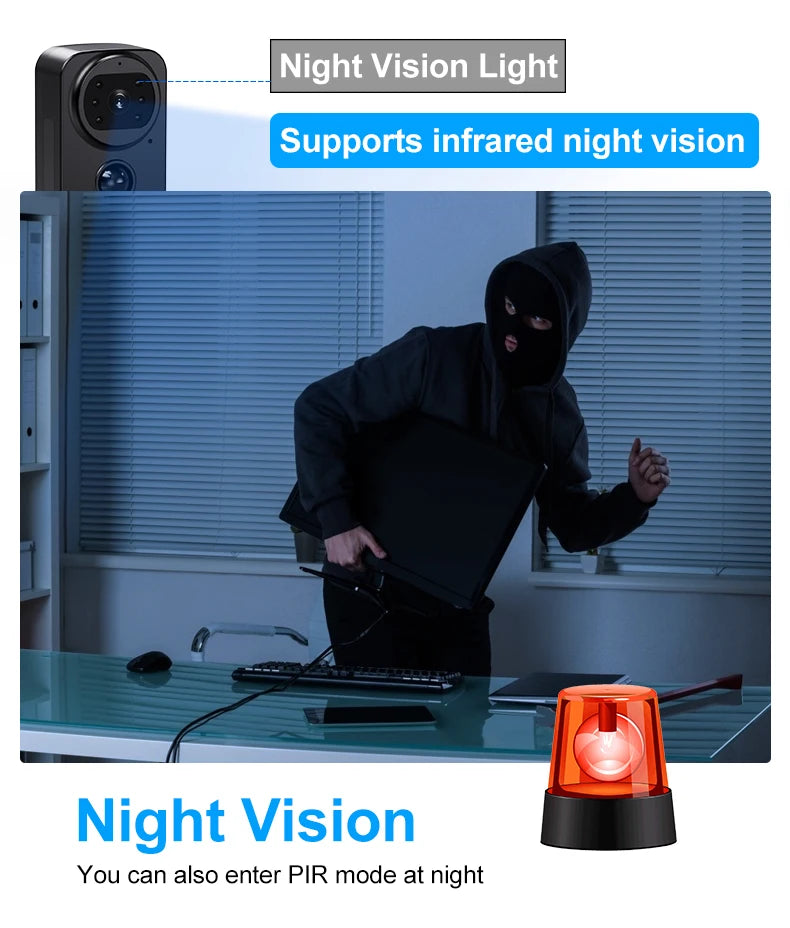 PD01 Waterproof Mini Camera Motorcycle and Bike Recorder Sport DV NO-APP Pocket PIR Small Police Security Wearable Body Worn Cam