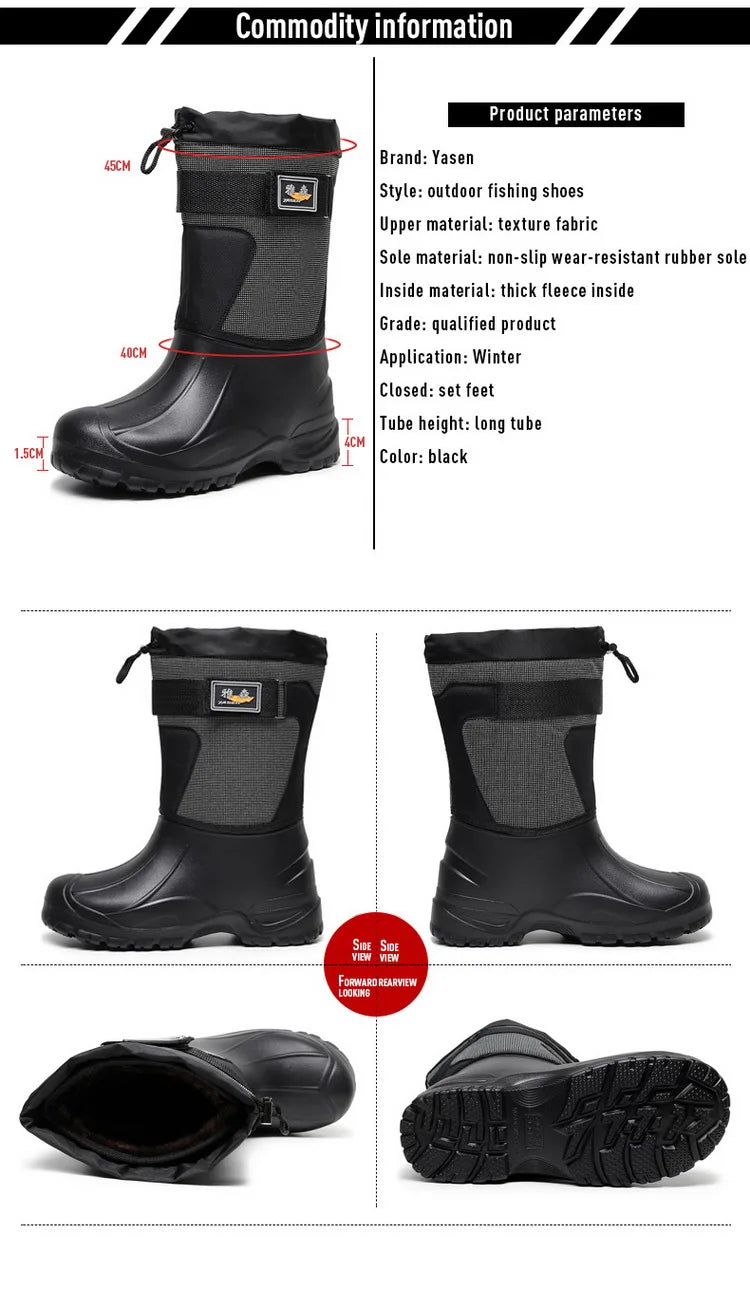 winter boots Waterproof Snow Boots Fishing Shoes Men Boots Rain Winter shoes Warm Fur Outdoor Camo Hunting Boots Camouflage