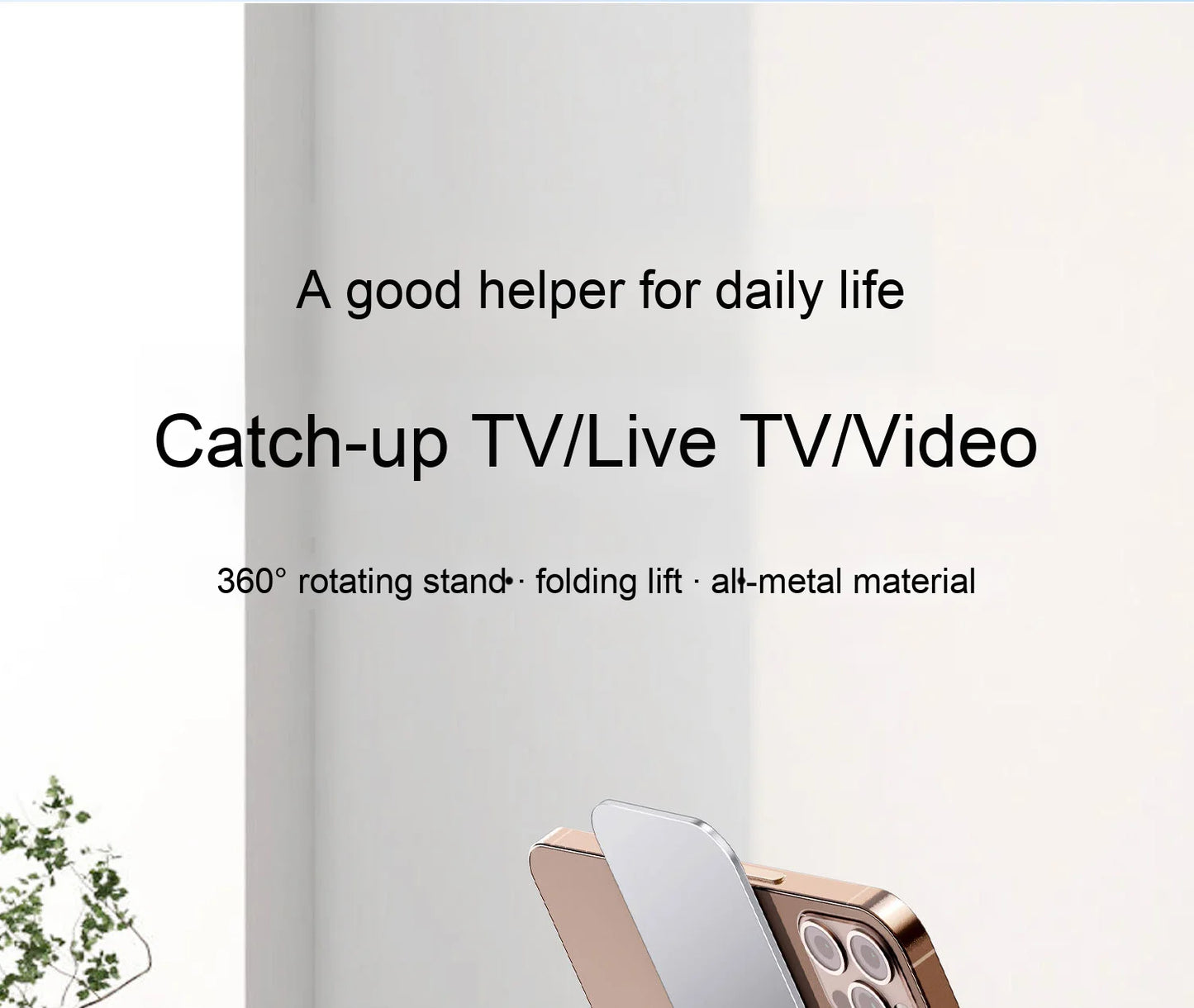 2025 Metal Smartphone Stand Alloy Rotate Phone Holder 360 Swivel Desk Mobile Phone Stand Holder for Office Table