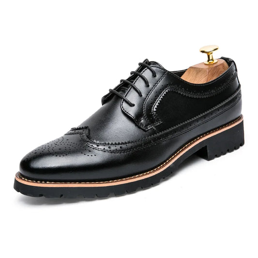2024 Latest New Hot Sale Fashion All-match Men Leather Shoes Office Formal Shoes Mens Formal Wedding Dress Shoes for Gentleman
