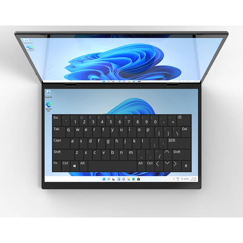 L15 360° YOGA Laptop In-tel N95 Dual 10.5 Inch IPS Touch Screen Win-dows 11 2 in 1 Tablet PC Office Mini Notebook Computer