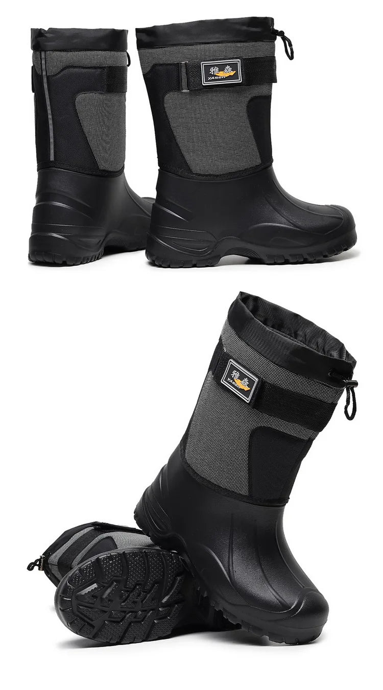 winter boots Waterproof Snow Boots Fishing Shoes Men Boots Rain Winter shoes Warm Fur Outdoor Camo Hunting Boots Camouflage