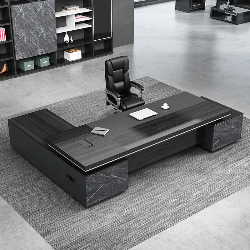 Commercial Furniture Ceo Director Manager Office Desks Boss Black Executive Office Table Desk