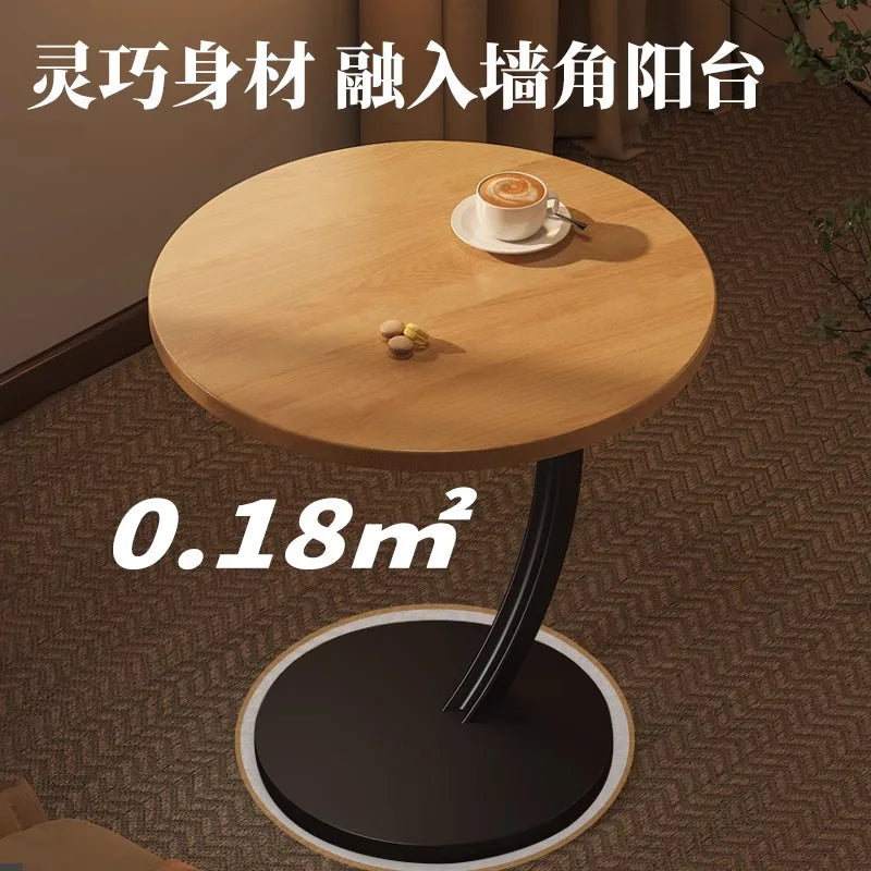 Japanese European Convertible Circle Coffee Table Home Office/Bedroom/Apartment Decorative