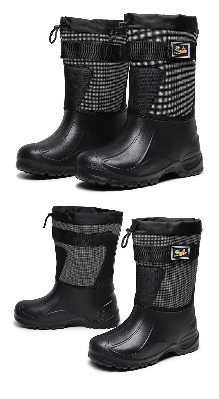 winter boots Waterproof Snow Boots Fishing Shoes Men Boots Rain Winter shoes Warm Fur Outdoor Camo Hunting Boots Camouflage