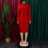 C8606 Latest Design Dresses Women Casual Elegant Diagonal Neck Flare Sleeve Hip Warp Bodycon African Dresses for Women Clothing