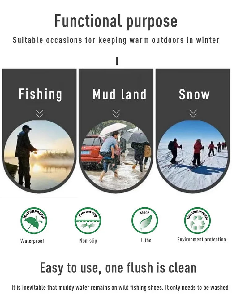 winter boots Waterproof Snow Boots Fishing Shoes Men Boots Rain Winter shoes Warm Fur Outdoor Camo Hunting Boots Camouflage
