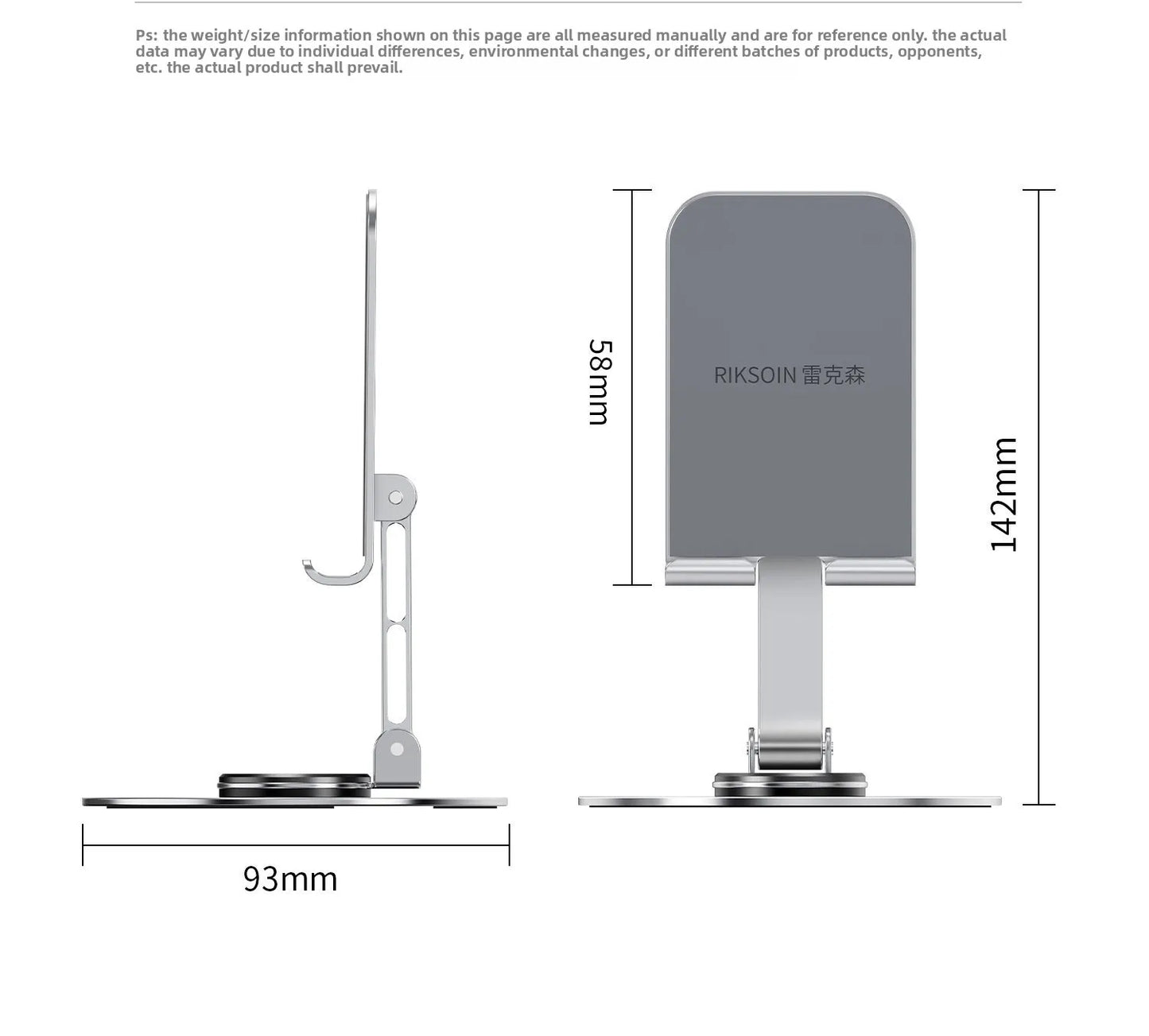 2025 Metal Smartphone Stand Alloy Rotate Phone Holder 360 Swivel Desk Mobile Phone Stand Holder for Office Table
