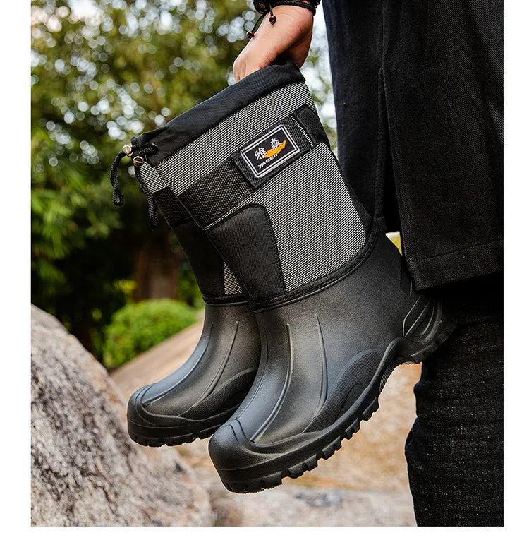 winter boots Waterproof Snow Boots Fishing Shoes Men Boots Rain Winter shoes Warm Fur Outdoor Camo Hunting Boots Camouflage