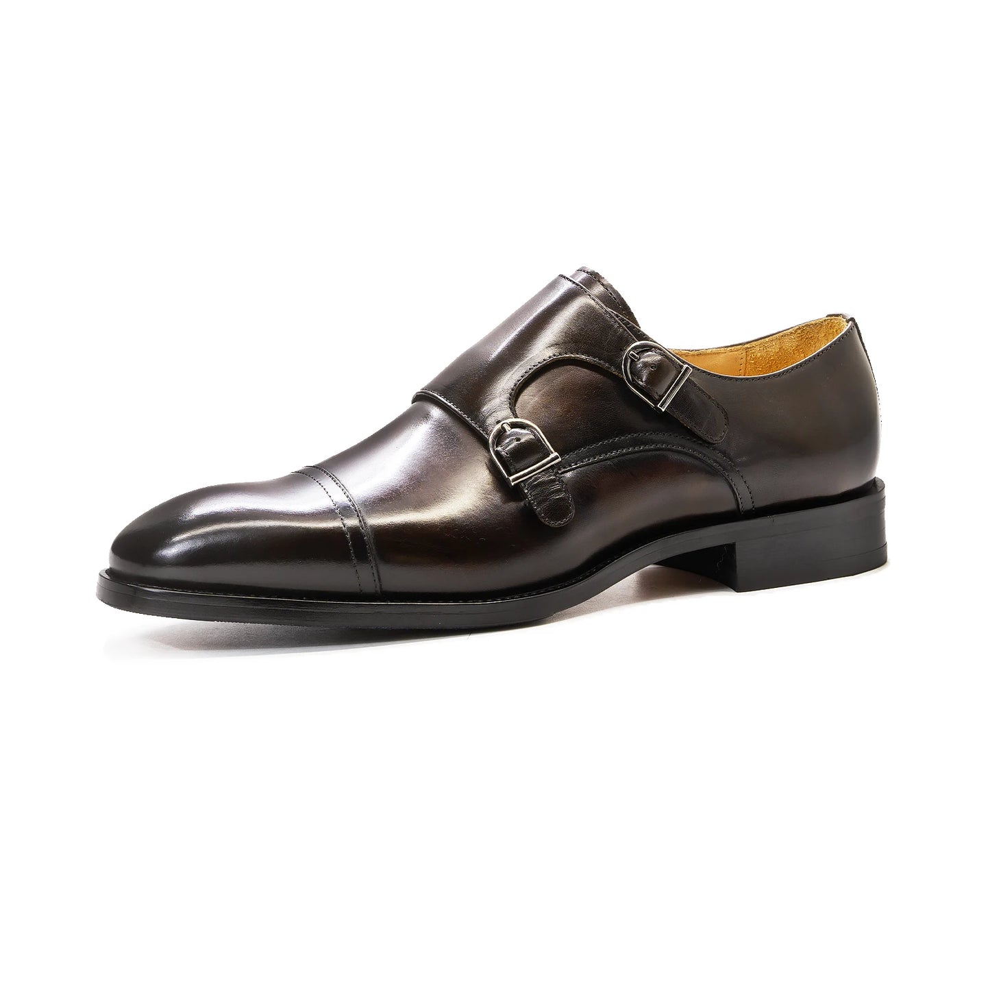 2022 New Fashion Monk Strap Buckle Men Leather Shoes Office Career Slip on Dress Shoes for Men