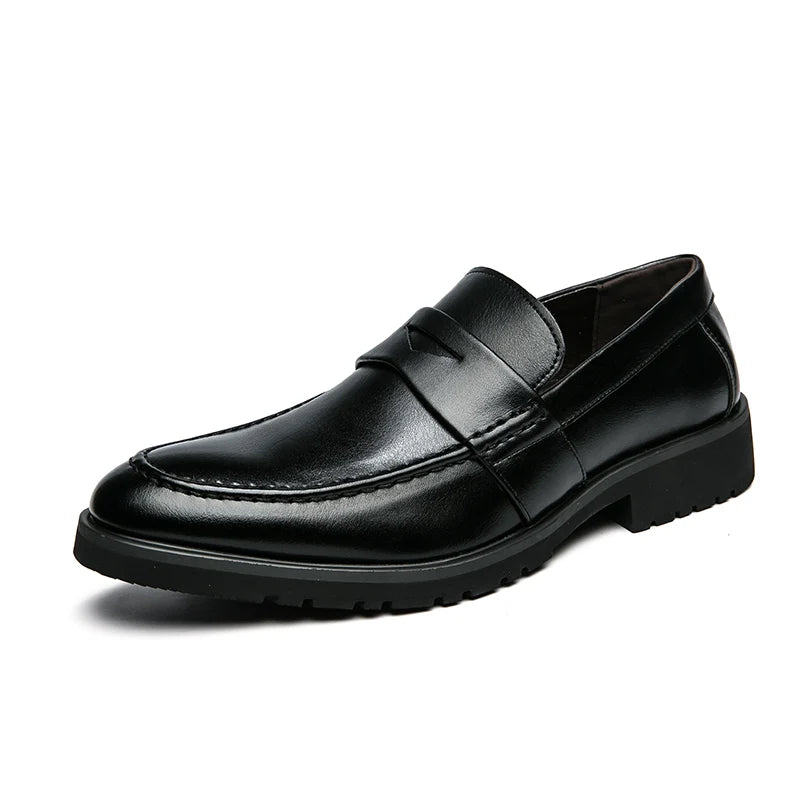 Men Leather Shoes Size 47 48 Slip on Leisure Comfortable Dress Shoes Leather Men Penny Loafers