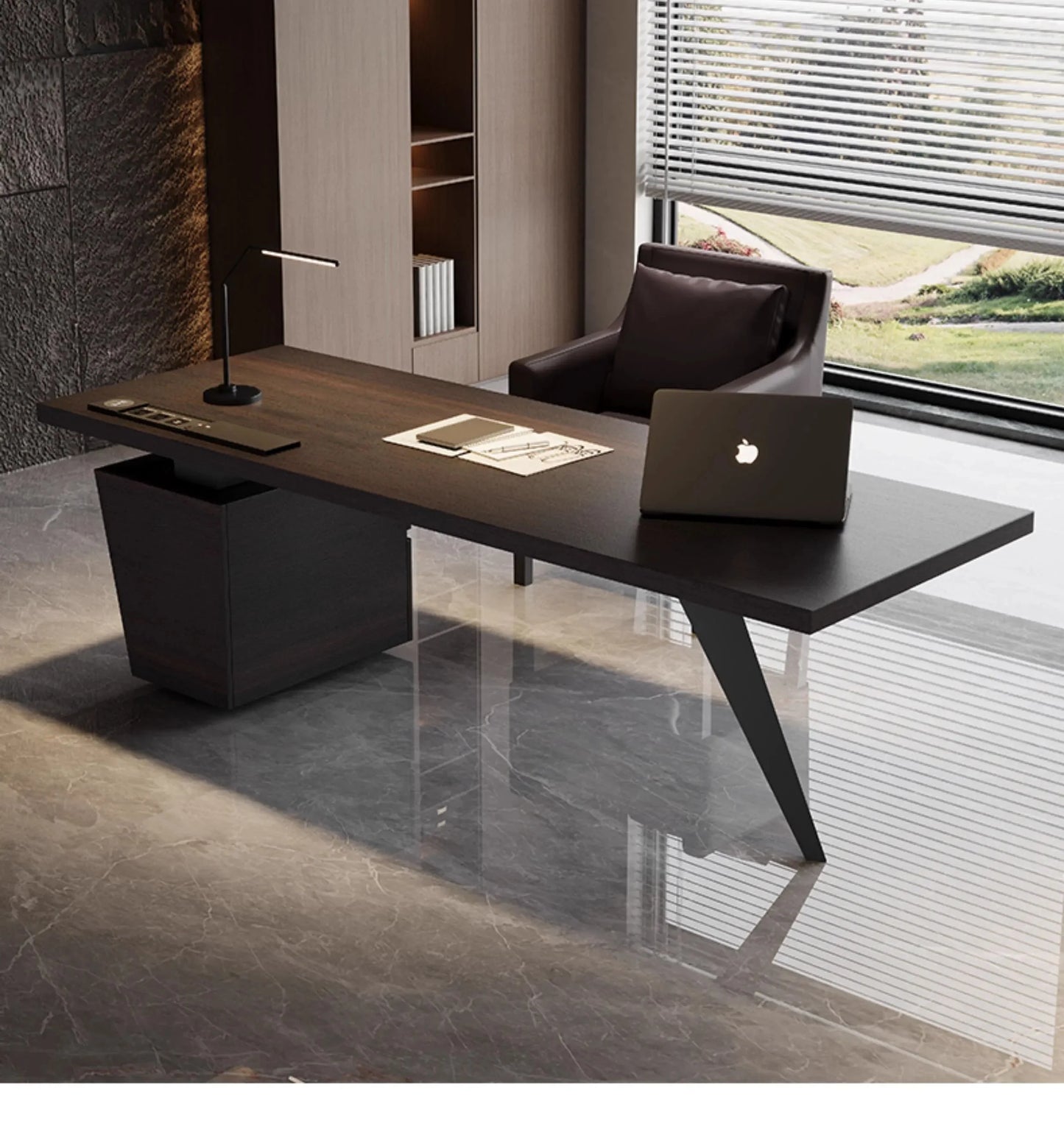 Italian Luxury Modern Designer High-End Solid Wood Computer Desk Office Desks for Home and Office Use