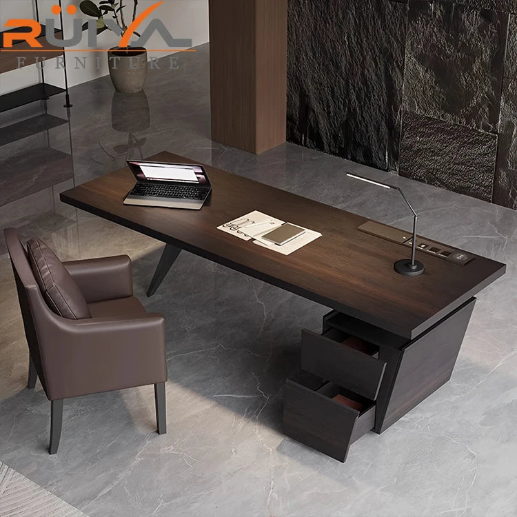 Italian Luxury Modern Designer High-End Solid Wood Computer Desk Office Desks for Home and Office Use