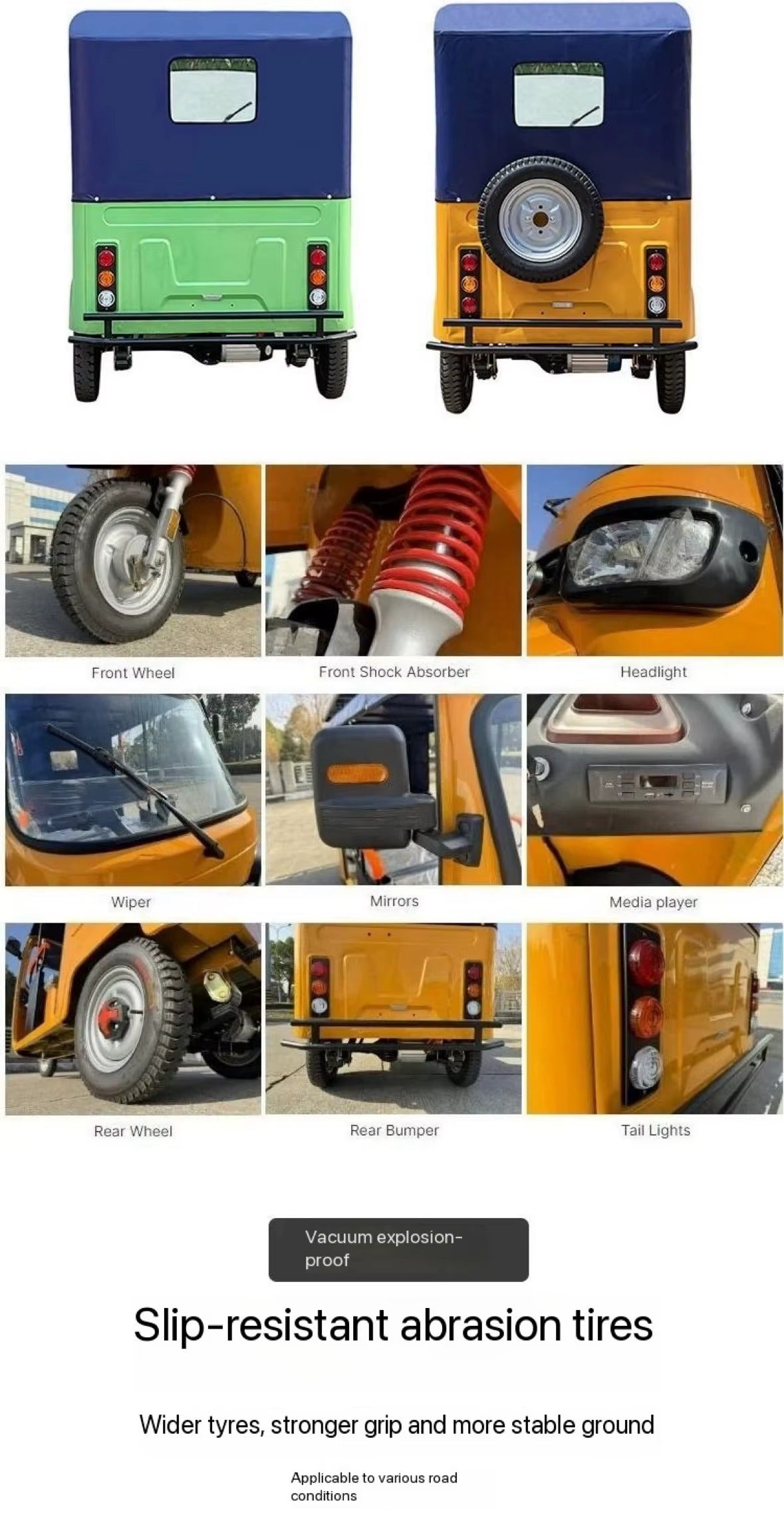 Electric Sturdy Passenger Tricycle
