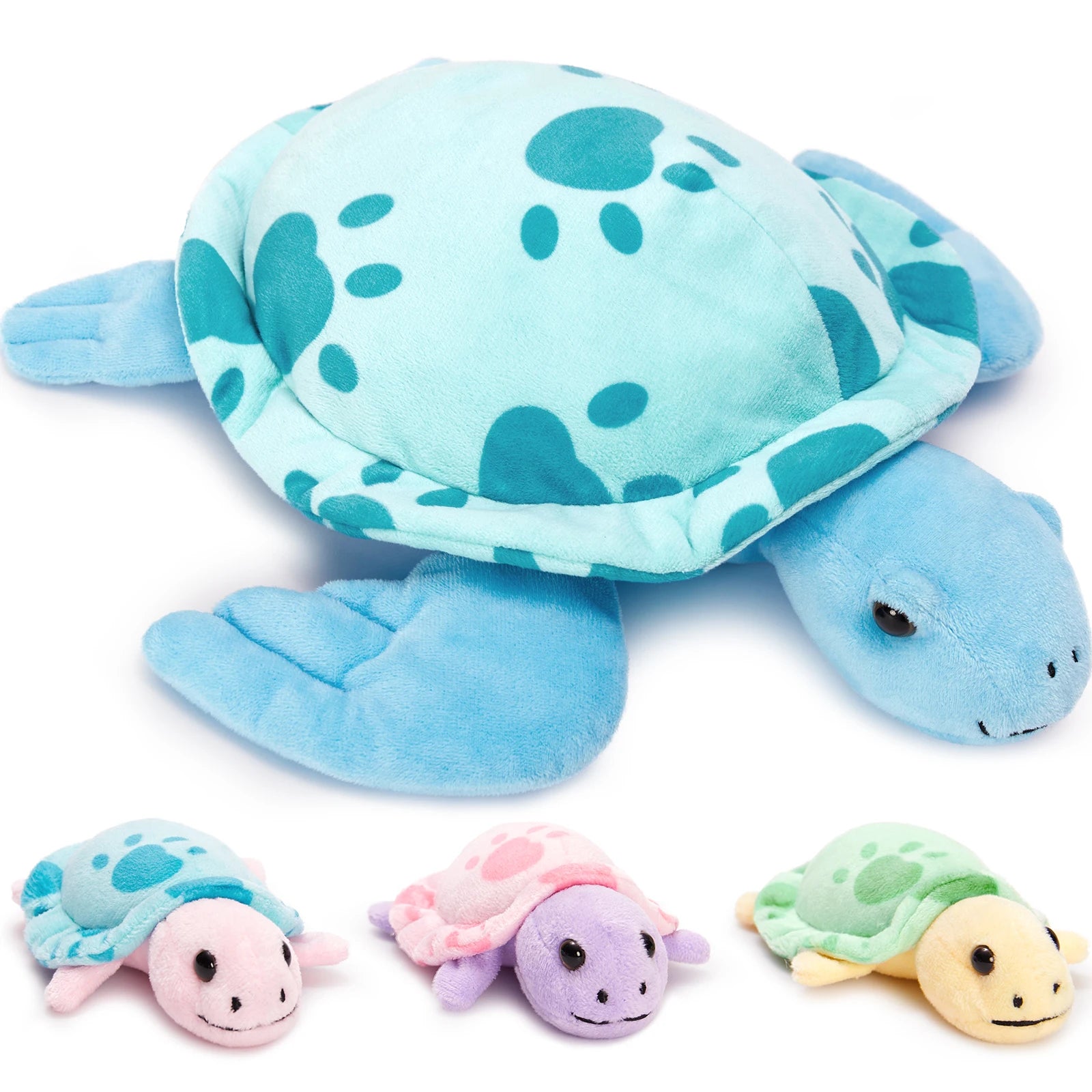 MorisMos Unisex Soft Sea Turtle Stuffed Toy Multicolored 3 Blue Babies PP Cotton Crochet Great Stress Relief Gift Boys' ODM