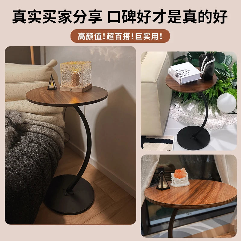 Japanese European Convertible Circle Coffee Table Home Office/Bedroom/Apartment Decorative