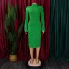 C8606 Latest Design Dresses Women Casual Elegant Diagonal Neck Flare Sleeve Hip Warp Bodycon African Dresses for Women Clothing