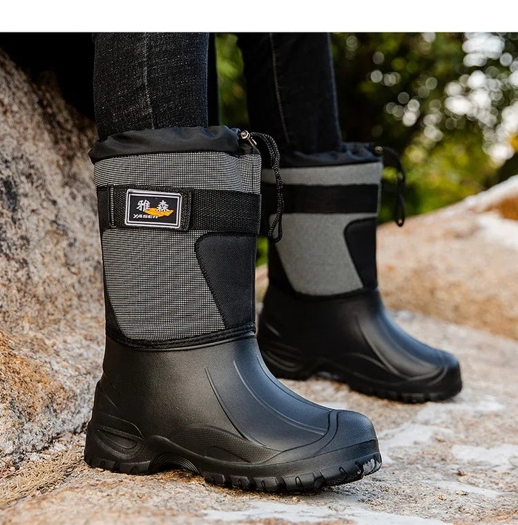 winter boots Waterproof Snow Boots Fishing Shoes Men Boots Rain Winter shoes Warm Fur Outdoor Camo Hunting Boots Camouflage