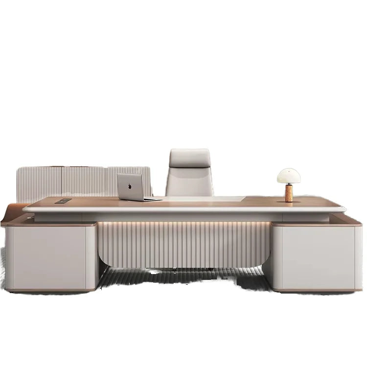 Luxury 1.8m L-Shape  MDF Office Desk with Drawer Modern Design Convertible Wooden Panel Luxury Executive Office Desk
