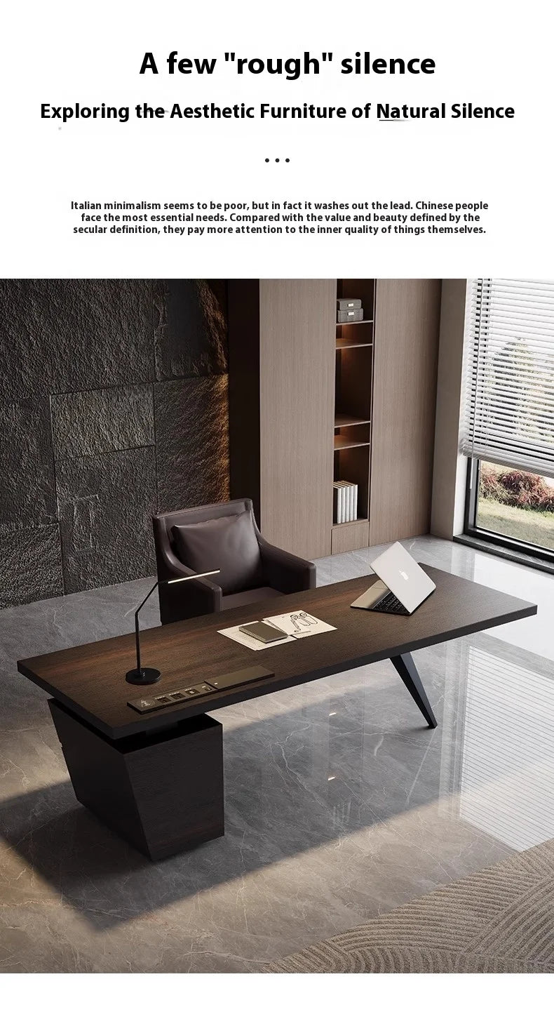 Italian Luxury Modern Designer High-End Solid Wood Computer Desk Office Desks for Home and Office Use